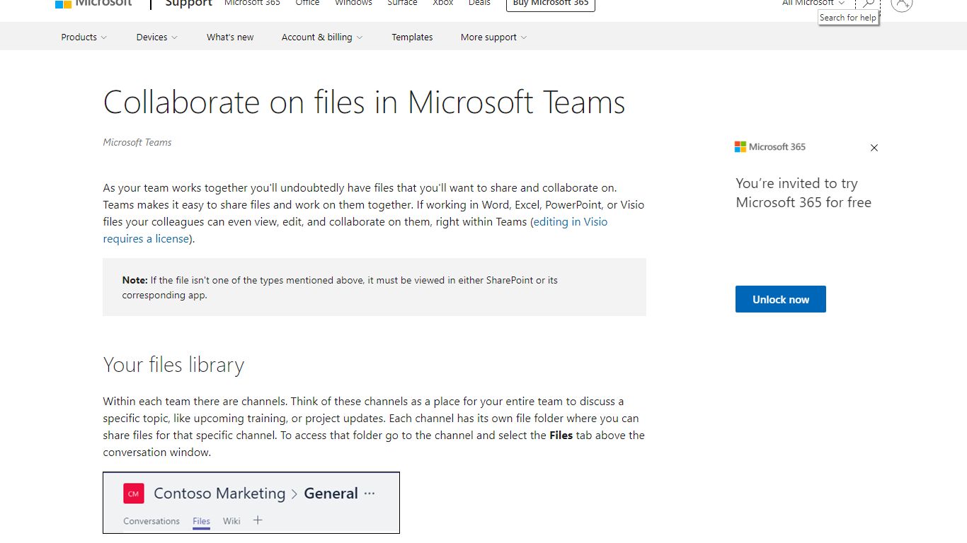 Collaborate on files in Microsoft Teams